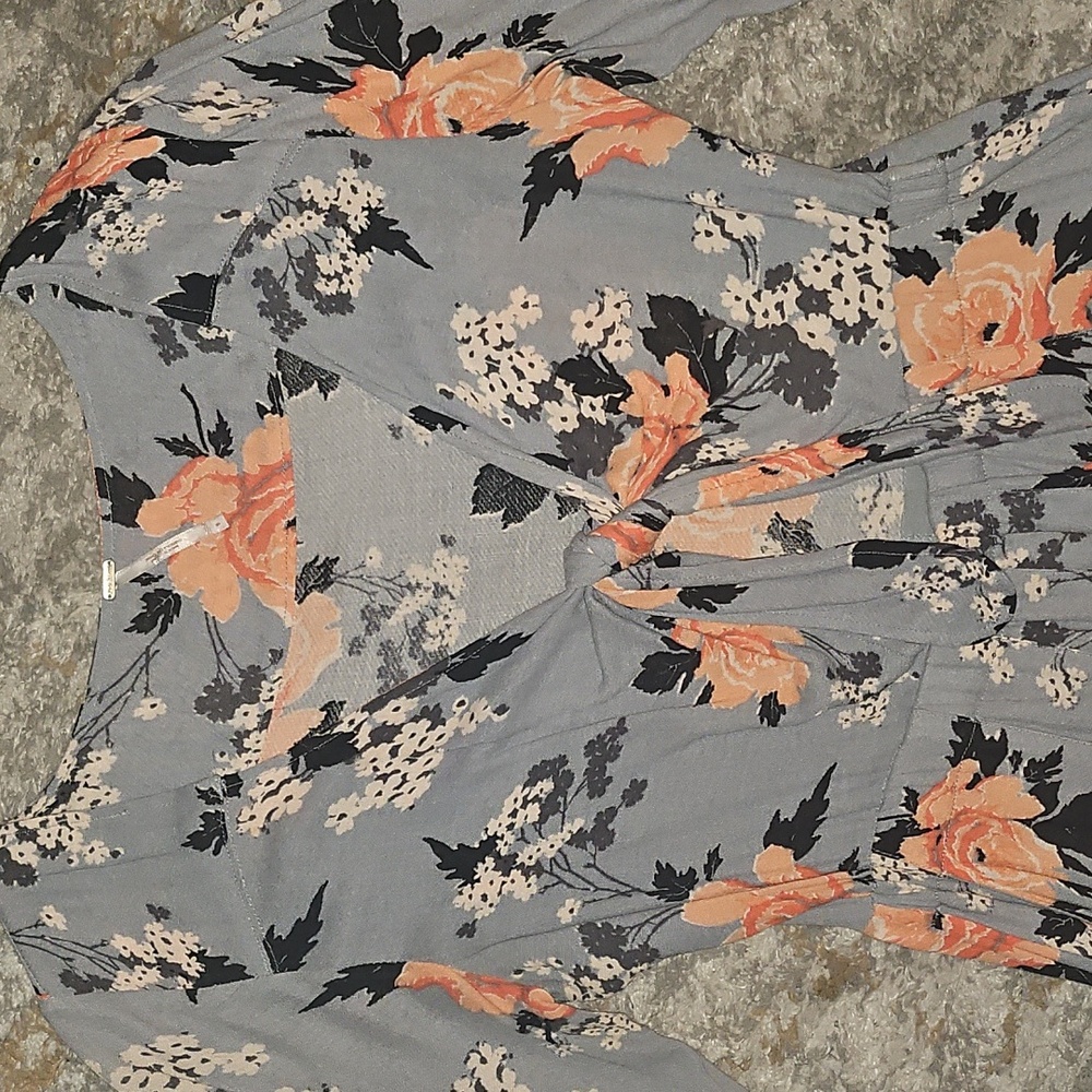 Free People Tied Up In Love Tie Front Whimsical Fairy Dress Size 6 - Picture 3 of 14